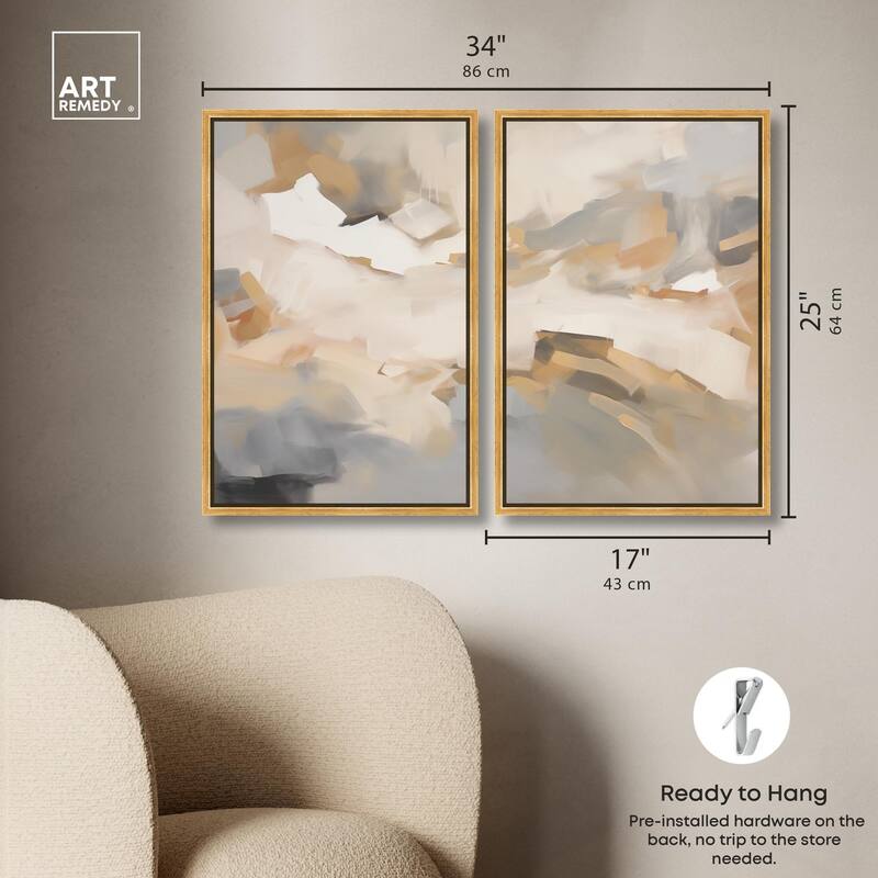 Lost in Thought Canvas Set of 2 by Art Remedy