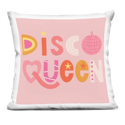 Stupell Disco Queen Pastel Pink Decorative Printed Throw Pillow Design by Sazerelli Designs