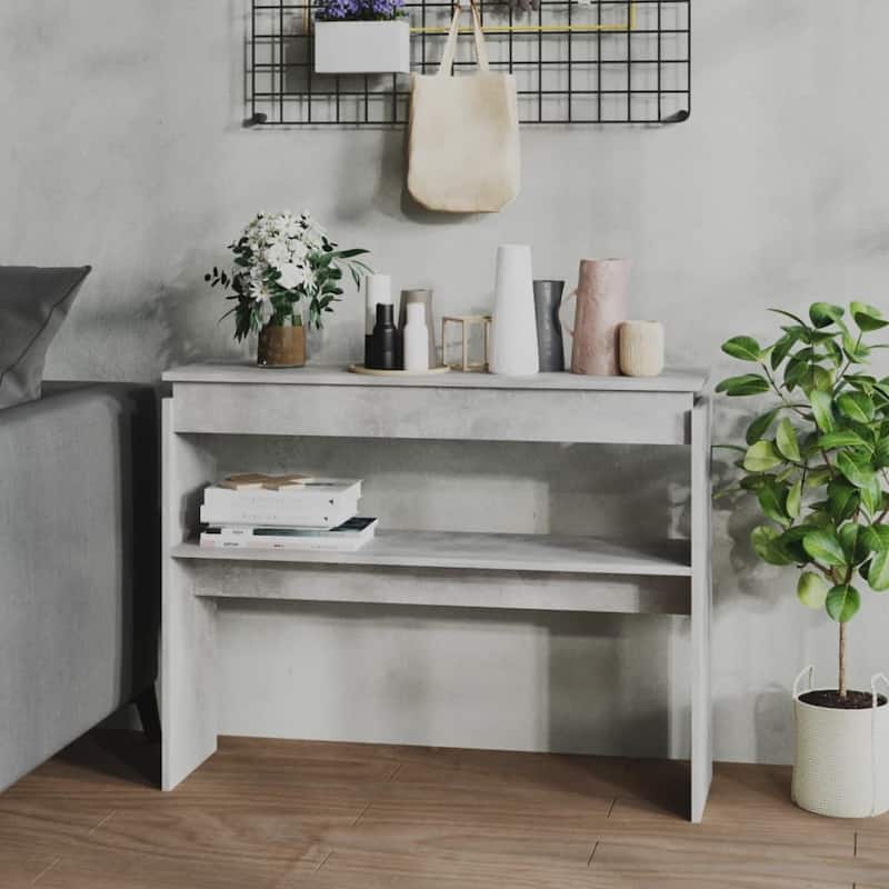 vidaXL Console Table Engineered wood Compact Storage - Grey