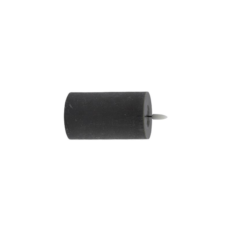 Battery Operated 3D Flame Small LED Pillar Candles - 5" - Gray