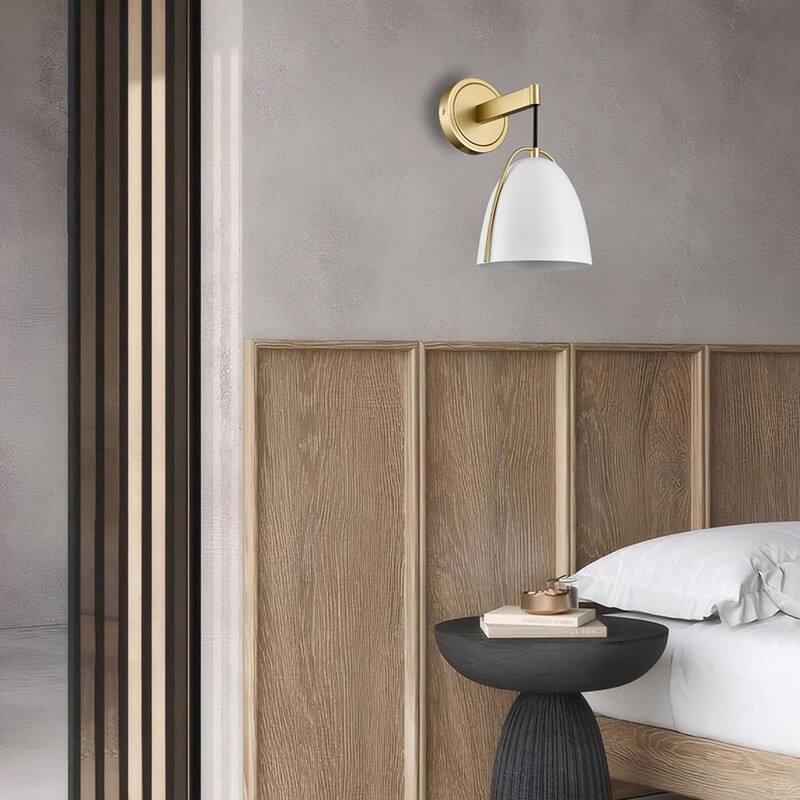 1 Light wall sconce gold wall lighting metal wall light fixture