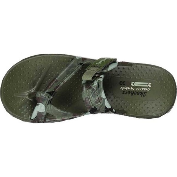 skechers sandals olive