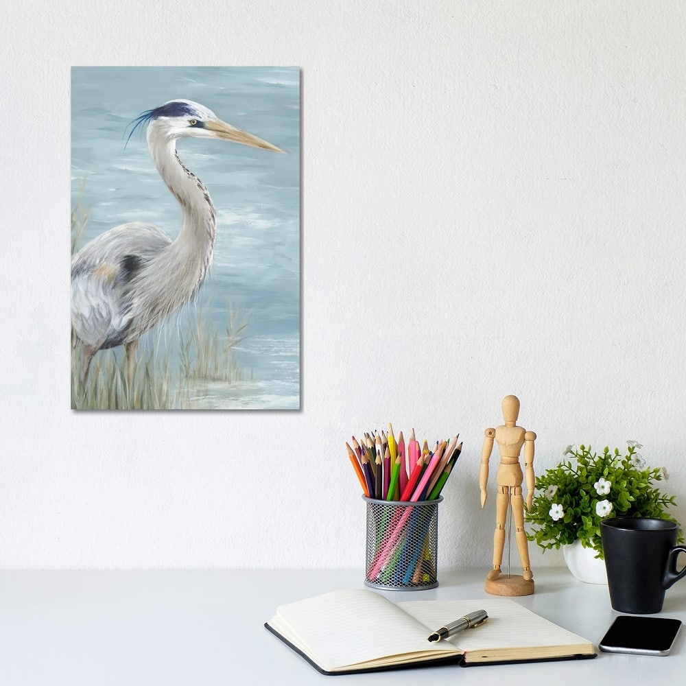 iCanvas "Great Blue Heron Gaze" by Eva Watts Canvas Print