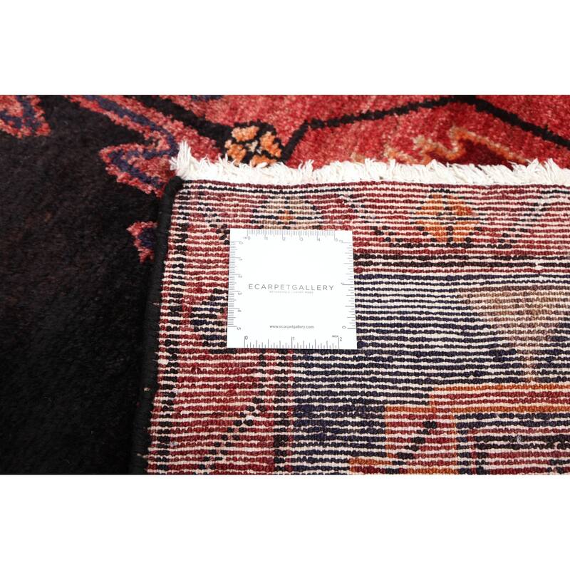 ECARPETGALLERY Hand-knotted Konya Anatolian Black, Red Wool Rug - 3'7 x 9'7