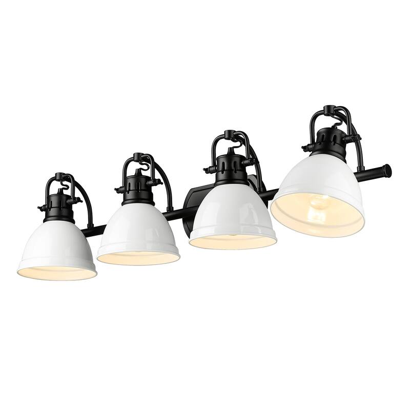Golden Lighting 3602-BA4 WH Duncan 4 Light 34" Wide Vanity Light with