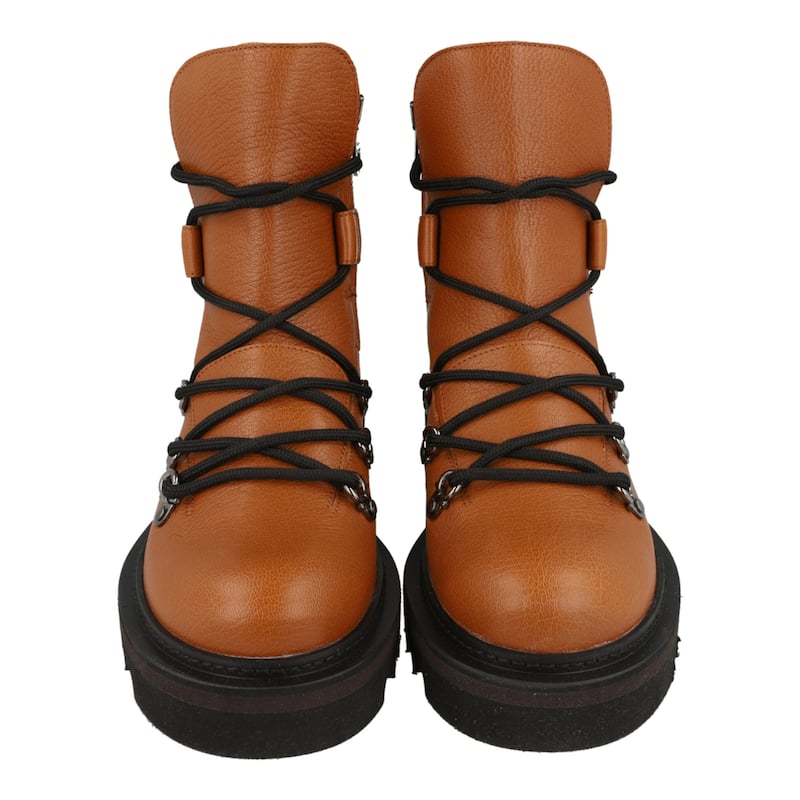 Ferragamo Elimo Lace-Up Leather Boots