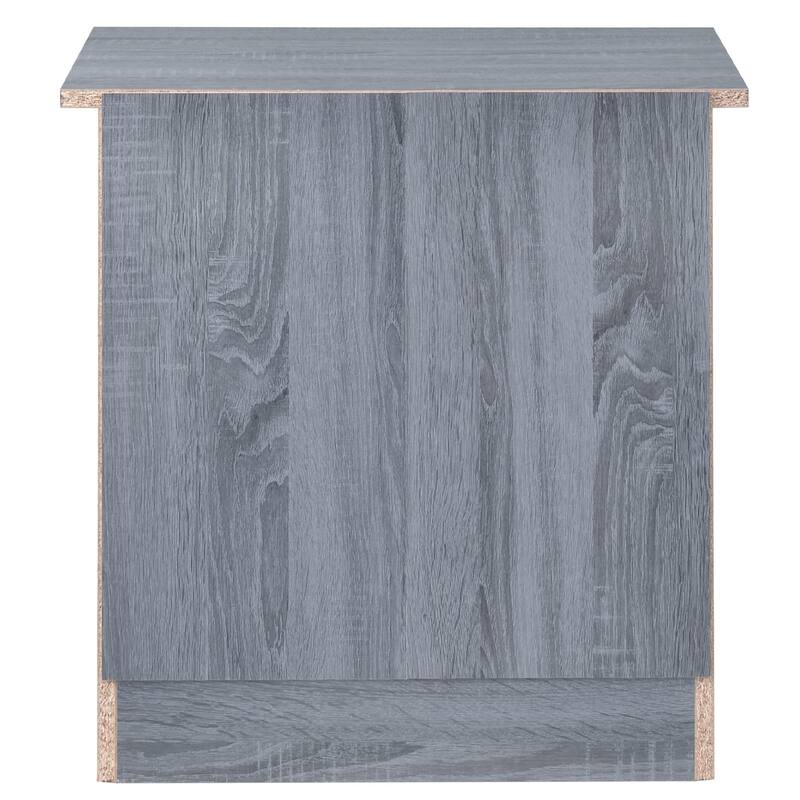 3-Drawer Wooden Nightstand - 23" - Gray