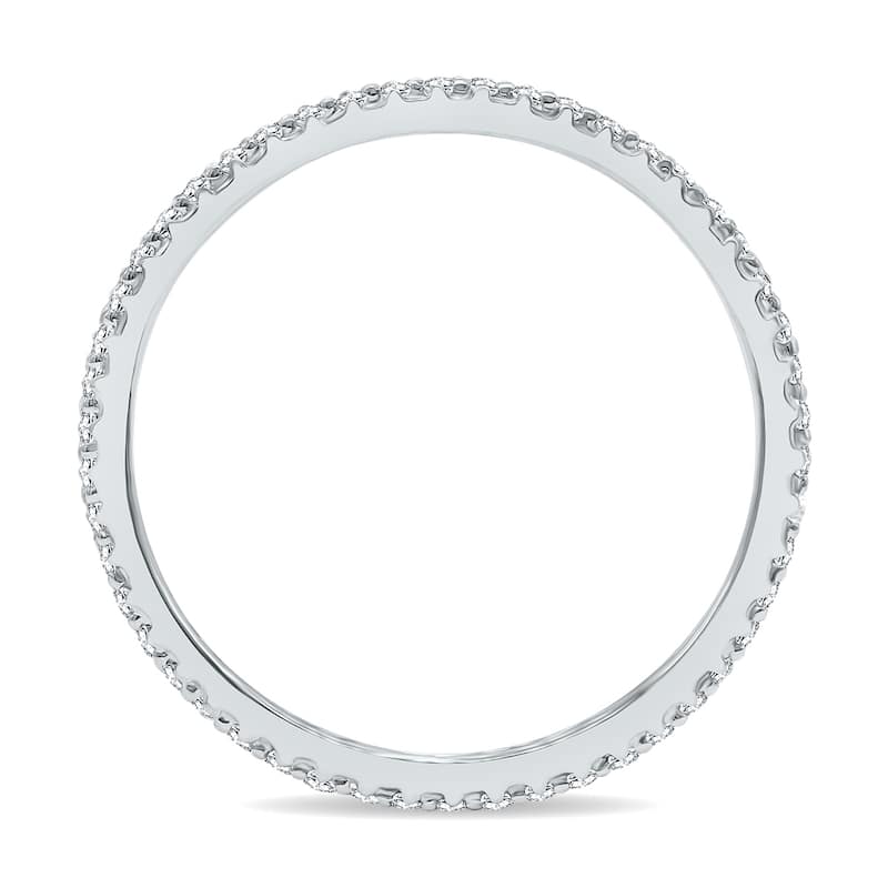 1/2 Carat TW Double Row Diamond Eternity Band in 10K White Gold