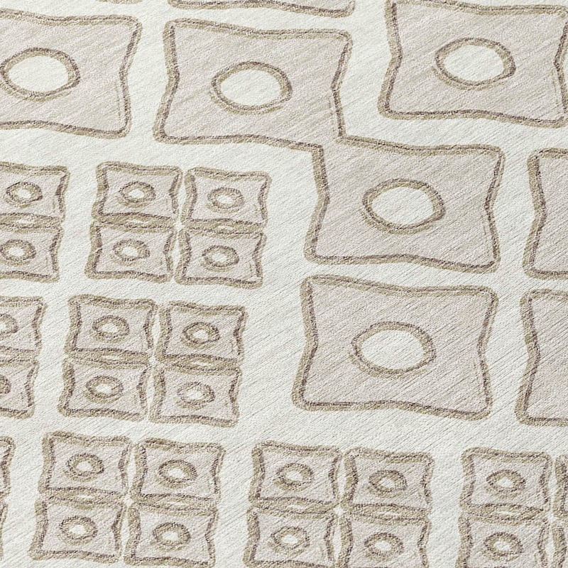 Machine Washable Indoor/ Outdoor Chantille Diamond Geo Rug