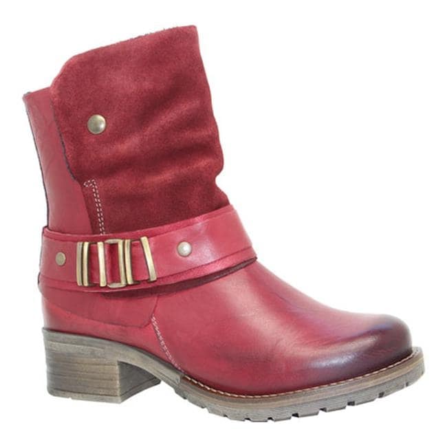 red biker boots