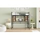 preview thumbnail 35 of 44, Loft Bed with Desk and Shelf Black-Twin Size