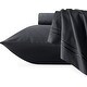 preview thumbnail 6 of 52, CHUN YI Cotton Tencel Bedding Set Fitted Sheet Flat Sheet Pillowcases Dark Grey - California King