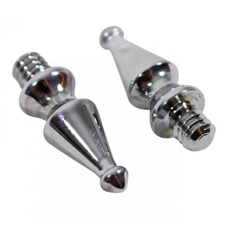 Bright Chrome Plated Medium Cabinet Door Hinge Finial Pair 7/8" Kitchen Cabinet Hinge Finial with Spire Tip Renovators Supply