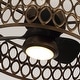 preview thumbnail 7 of 11, 20.9" Antique Bronze Metal Caged Low Profile Ceiling Fan with Light