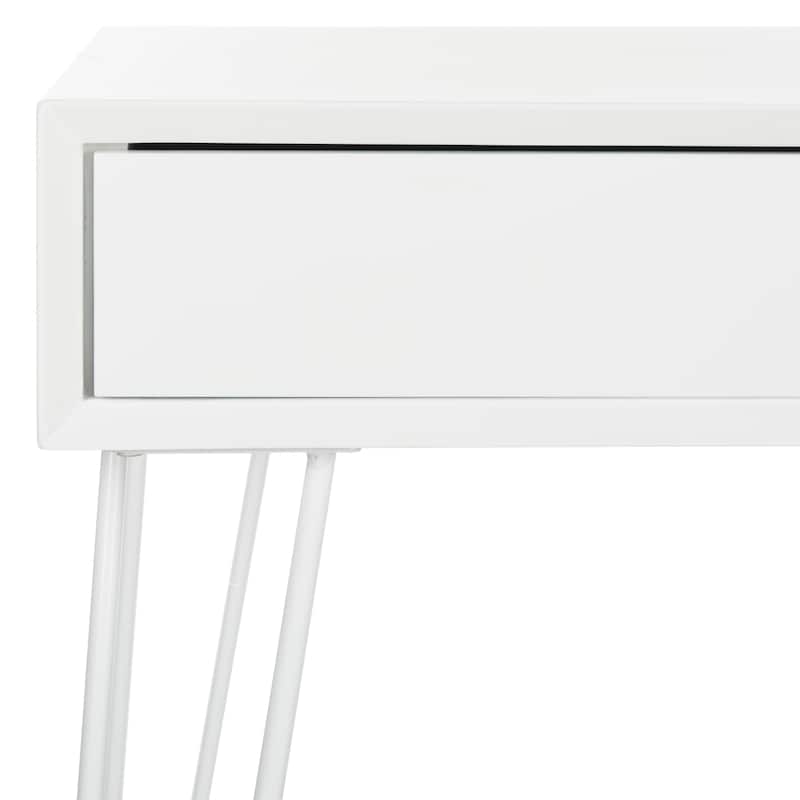 SAFAVIEH Nanette Mid-Century Retro White 2-Drawer Desk