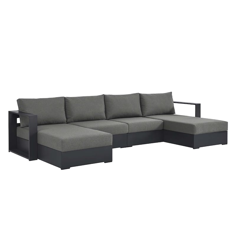 Tahoe Patio Aluminum 4-Piece Sectional Sofa Set