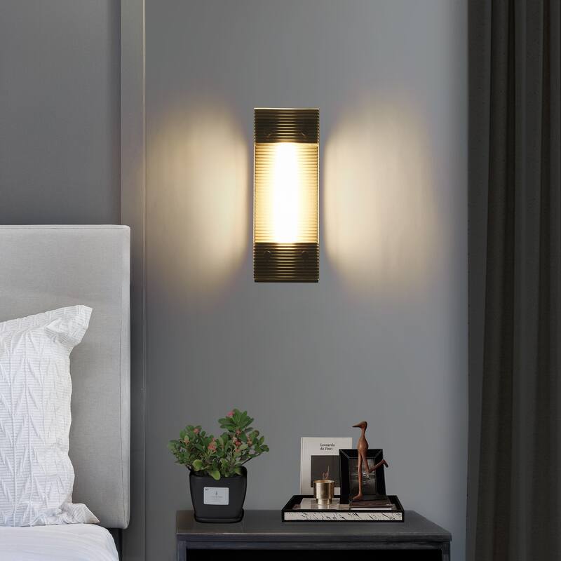 Modern LED 1-Light Wall Sconce Vanity Light for Bedroom Living Room - 4.7" W*12.6" H*2.8" D