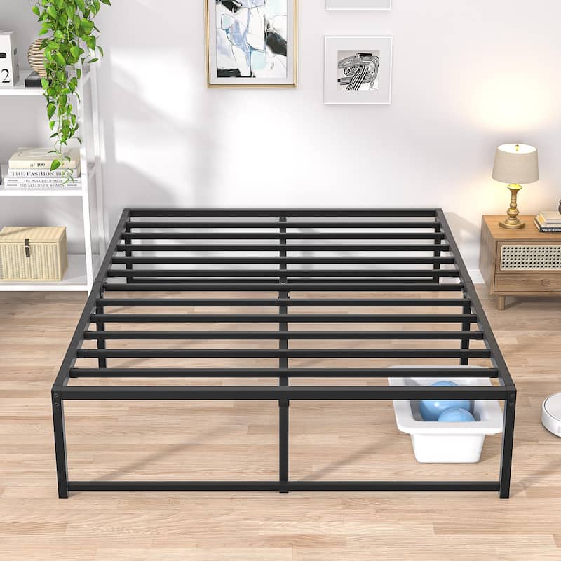 16 inch Bed Frames Heavy Duty Metal Twin/Full/Queen/King Size Platform BedFrame, No Box Spring Needed, Black Beds