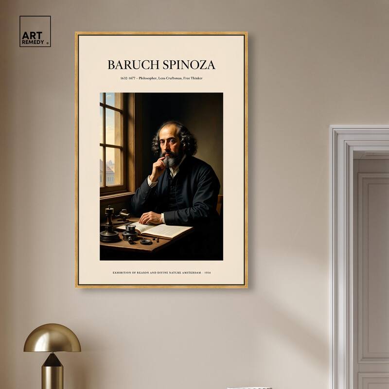 Philosopher Spinoza Canvas by Art Remedy