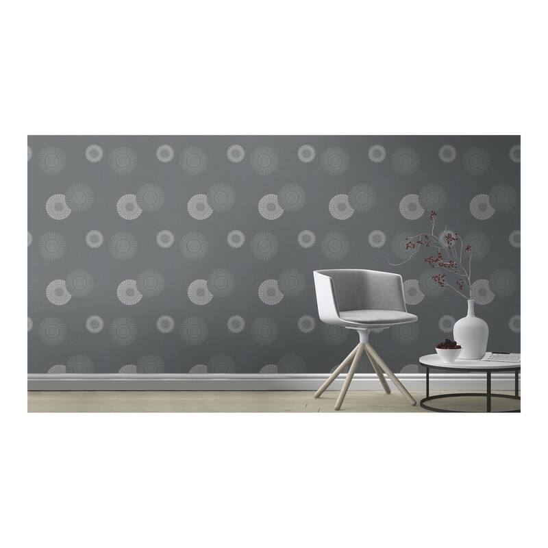 Rasch Eliel Grey Medallion Wallpaper - 20.5 x 396 x 0.025
