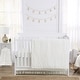 preview thumbnail 1 of 4, Boho Dot Boy Girl 4pc Nursery Crib Bedding Set - Ivory Beige Cream Off White Bohemian Shabby Chic Modern Farmhouse Geometric