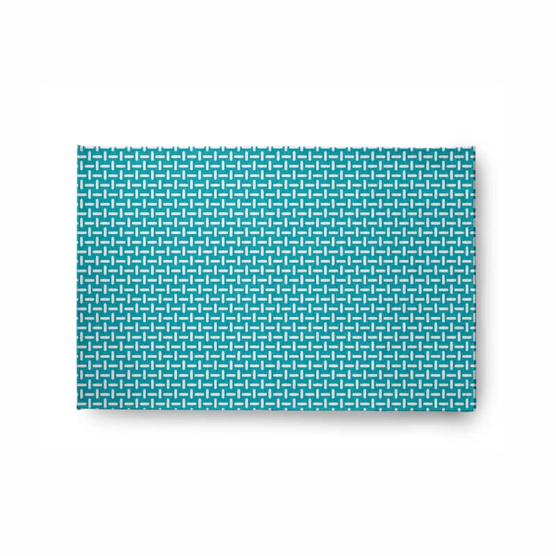 Woven Stitch Soft Chenille Rug - 2' x 3' - Blue-Aqua