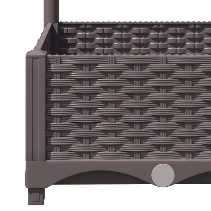 vidaXL Garden Planter with Trellis Plant Pot Flower Box Raised Bed Outdoor PP