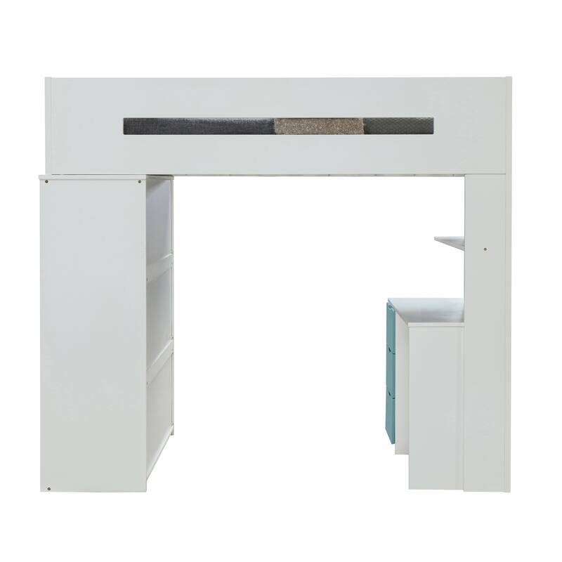 Spivey Twin Loft Bed with Built-in Desk