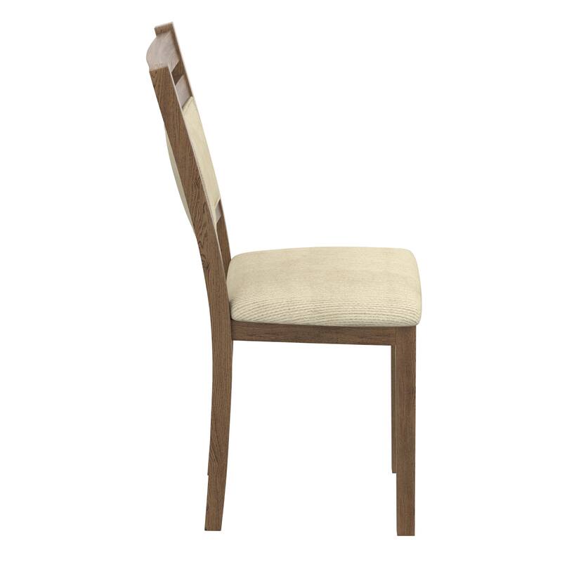 Modern Solid Wood & Fabric Dining Chair, Set of 2