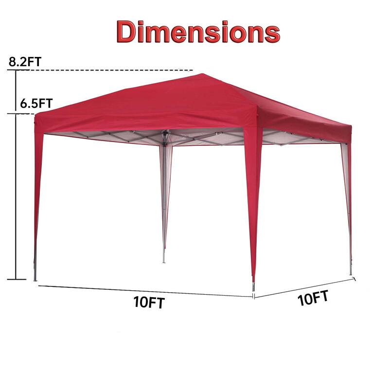 Ainfox 10 x 10 ft Pop-Up Canopy Tent Gazebo for Party Garden