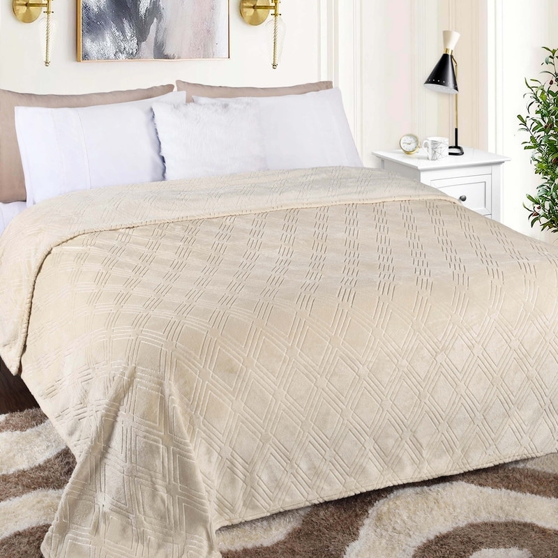 Superior Atka Diamond Soft Fluffy Fleece Blanket