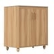 preview thumbnail 16 of 18, Classic 30" Freestanding Bathroom Vanity with Ceramic Sink, Stainless Steel Hinges & Adjustable Shelf by GDFStudio