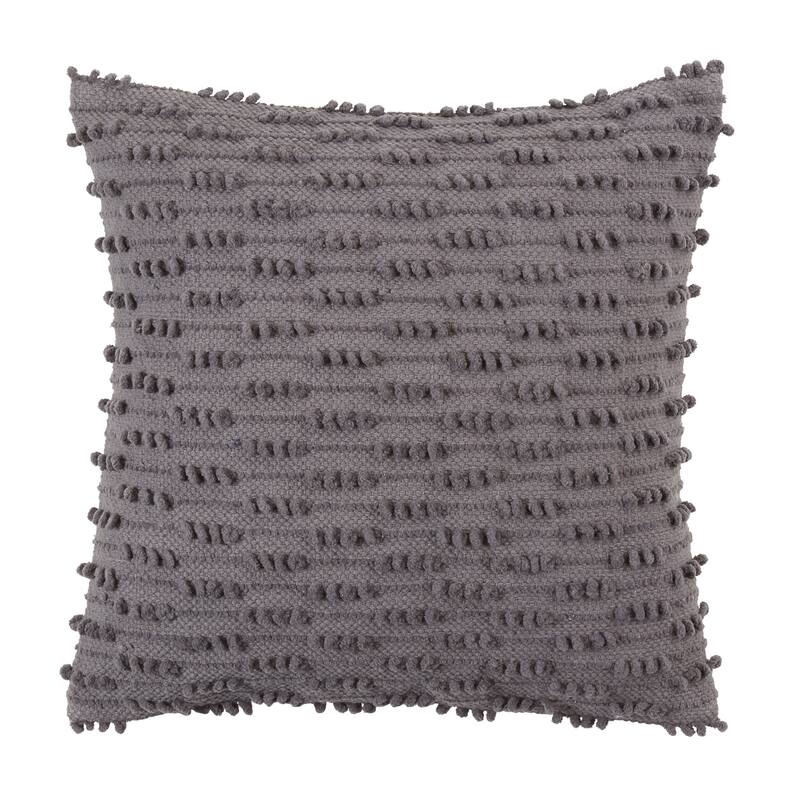 Nubby Design Down Filled Throw Pillow - Slate - 20"x20"