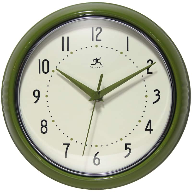 Round Retro Kitchen Wall Clock by Infinity Instruments