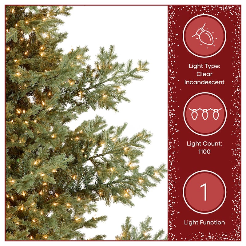 National Tree Company 9 ft. Pre-Lit Decorator Tree, 1100 Clear Lights- UL with PowerConnect - 9 Foot