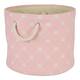 Bone Dry Polyester Pet Bin Trellis Paw - Pink Trellis - Small Round, 9x12x12"
