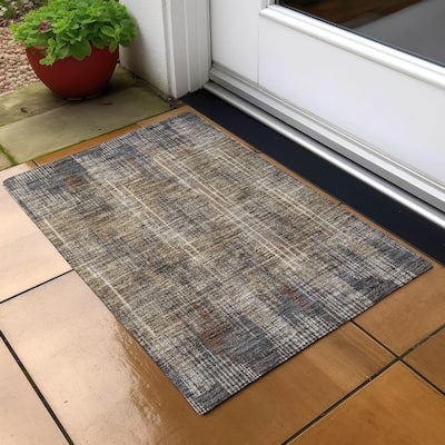 Machine Washable Indoor/ Outdoor Chantille Ombre Abstract Rug