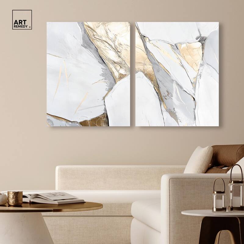 Cracks of Creation III Canvas Set of 2 by Art Remedy, Gallery Wrapped