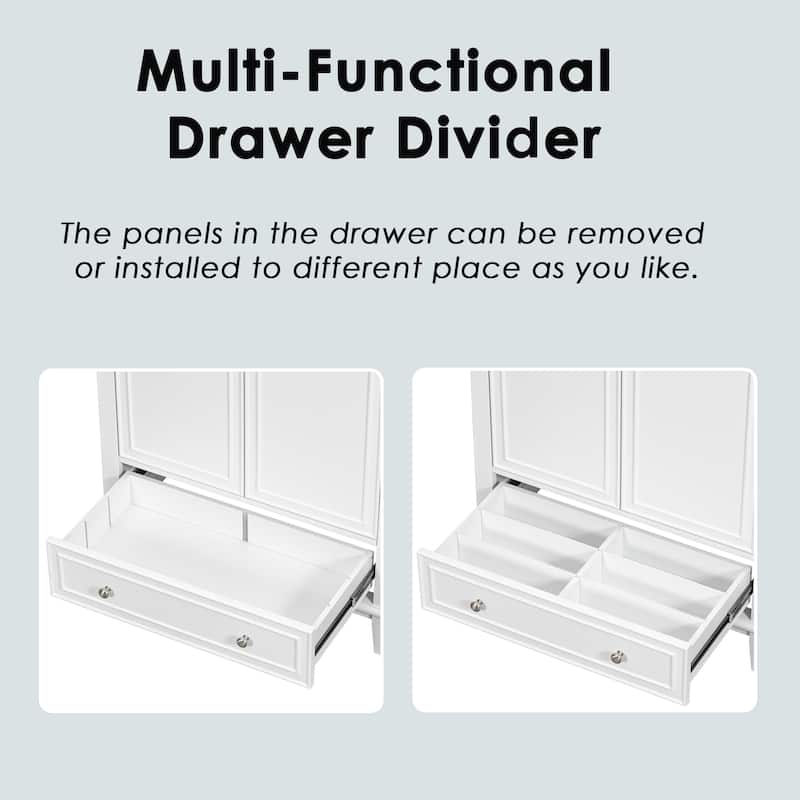 Roomfitters 30" Bathroom Vanity without Sink, Base Only, Cabinet with Doors and Drawer, Solid Frame and MDF Board