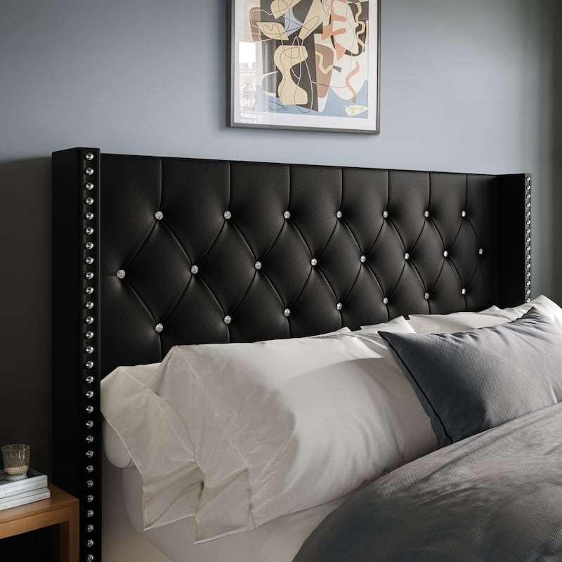Clayfell Gretna Wingback Tufted Upholstered Headboard