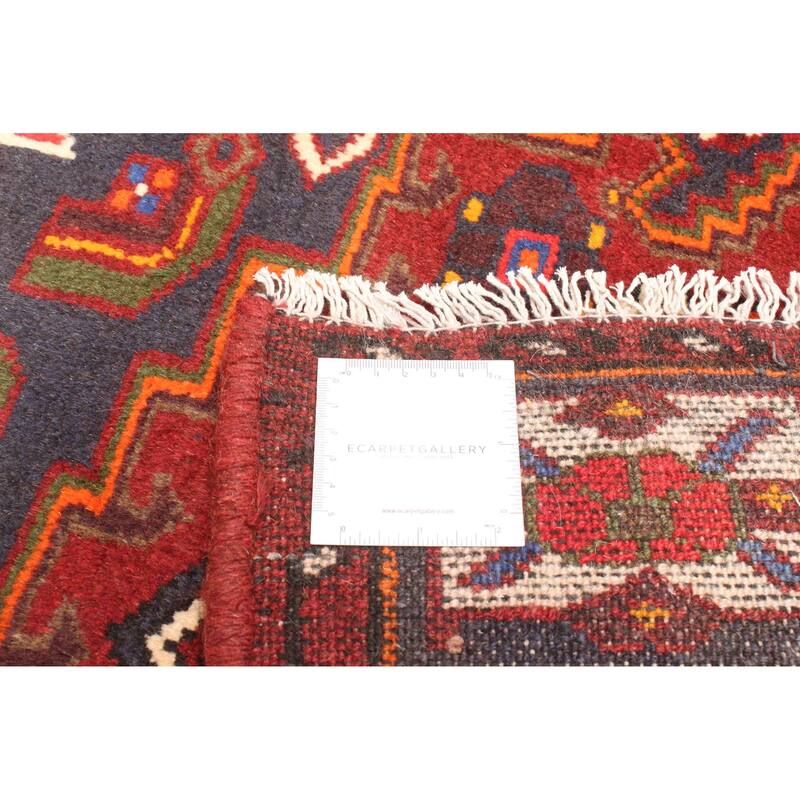 ECARPETGALLERY Hand-knotted Andelz Dark Red Wool Rug - 4'4 x 6'6