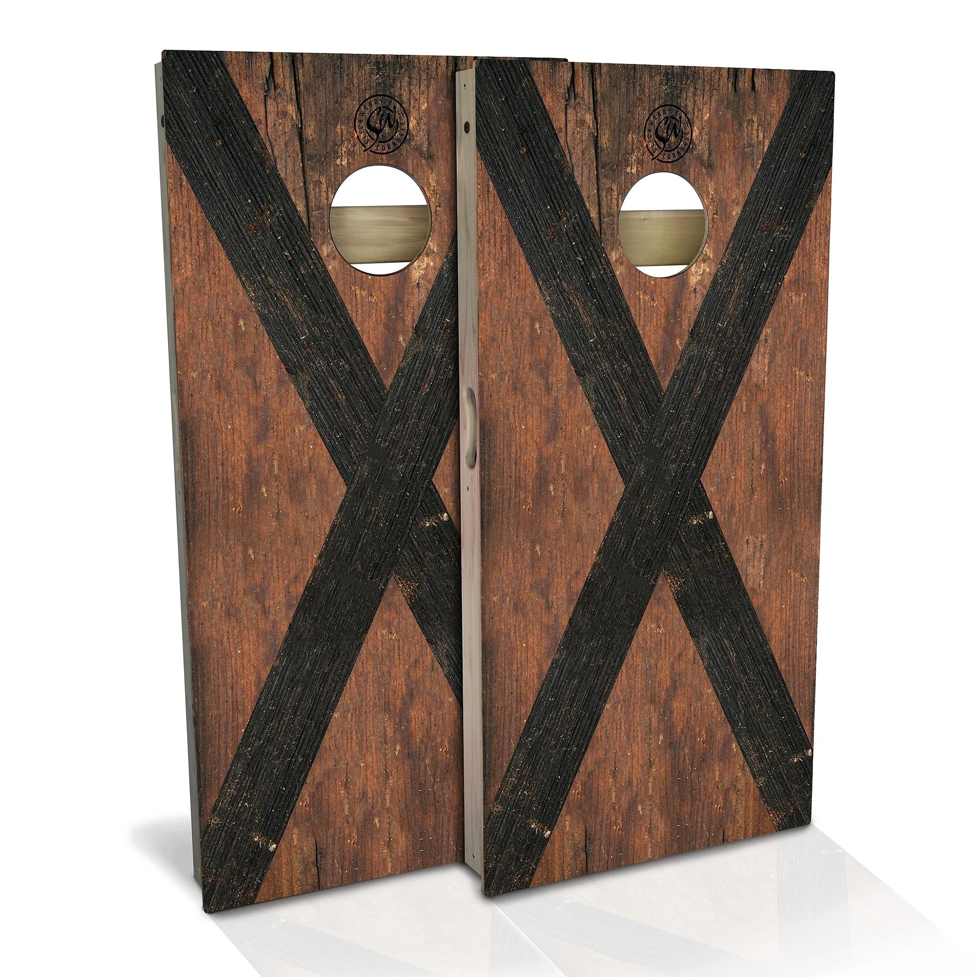 Alabama Flag Rustic Outdoor Cornhole Board Set