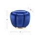 preview thumbnail 3 of 8, Round Ottoman with Gold Legs
