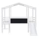 preview thumbnail 5 of 16, Twin Loft Bed with Slide, Blackboard, and Light Strip, White - Fun Design