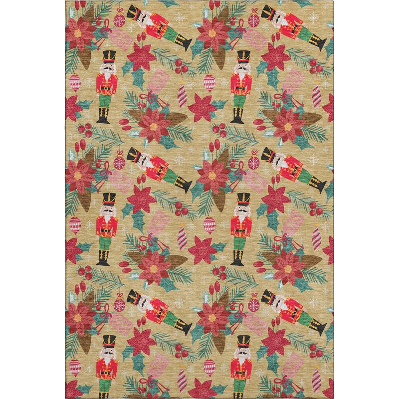 Premium Washable Super Soft Holiday Nutcracker Mayfield Rug