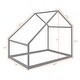preview thumbnail 24 of 22, Full-Size Kids House Bed with Semi-Enclosed Frame, Ideal for Creative Décor