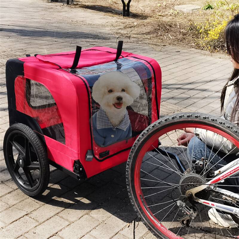 Outdoor Pet Jogging Stroller Foldable Dog Carriers Bicycle Trailer