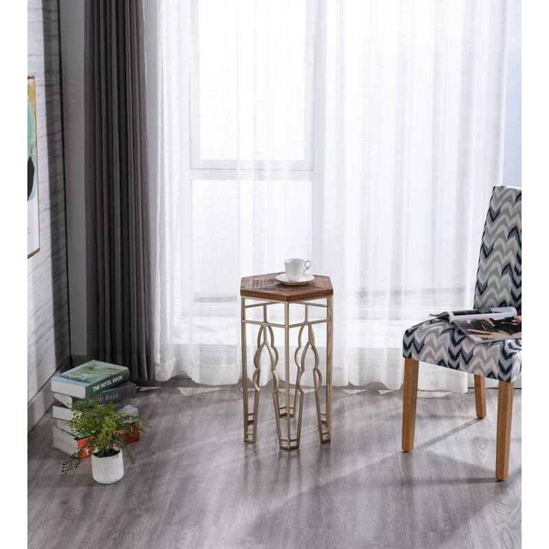 Boraam Genevieve Gold and Natural Nesting Tables