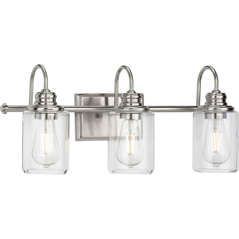 Progress Lighting Aiken 3 Light 23" Wide Bathroom Vanity Light - Brushed Nickel