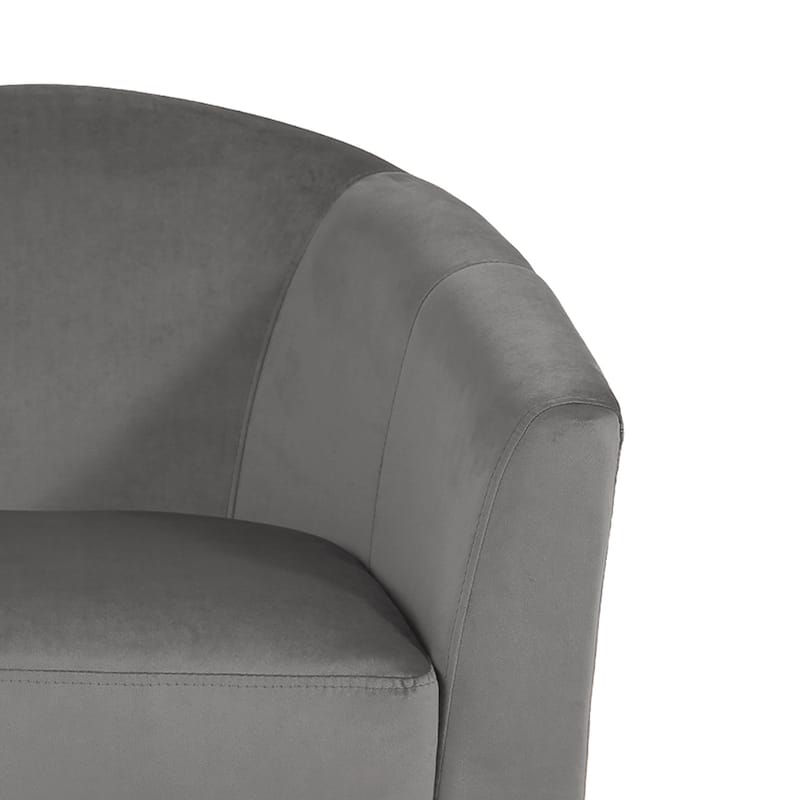 Modern Velvet Upholstered Swivel Barrel Chair for Living Room Lounge